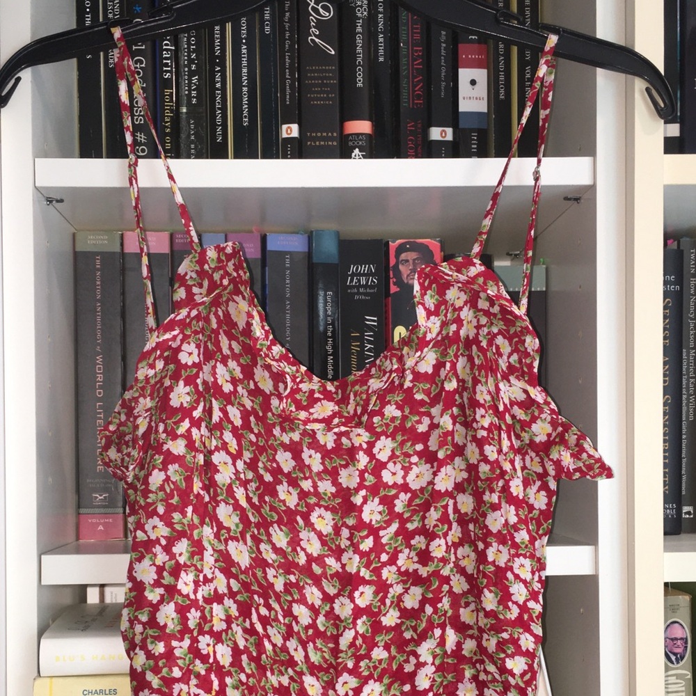 Reformation Yvonne Red Floral Flower Jumpsuit - Picture 6 of 14